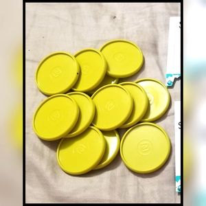 11 solid plastic lime green expander discs